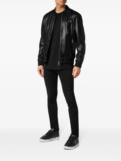 Philipp Plein leather bomber