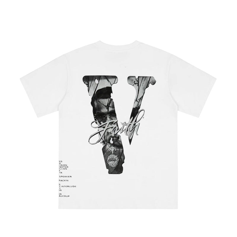 Vlone T Shirts Hip Hop Culture Letter Large V Printed Short Sleeve T-shirt Men and Women Loose High Street Half Sleeve
