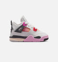 Air Jordan 4 Retro Comic Infant Sneakers - Off White/Fire Pink/Anthracite