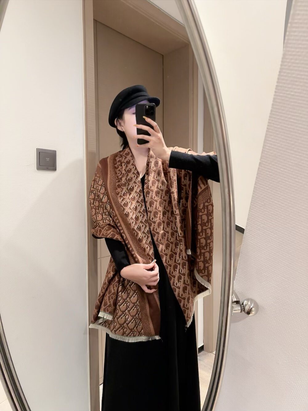 Dior Monogram Fringe Scarf