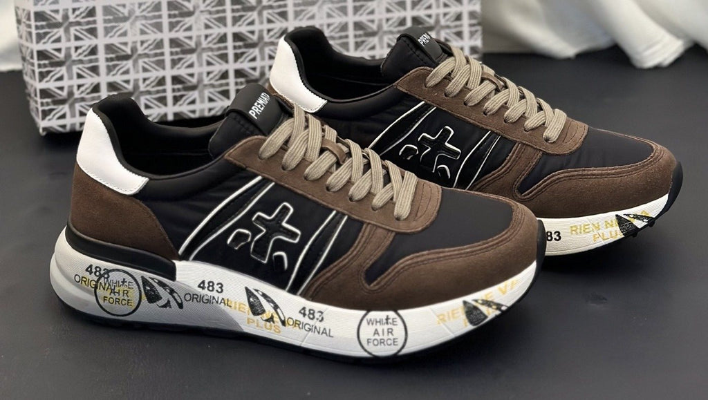 Premiata Panel Low-Top Sneakers - Contrast Trim